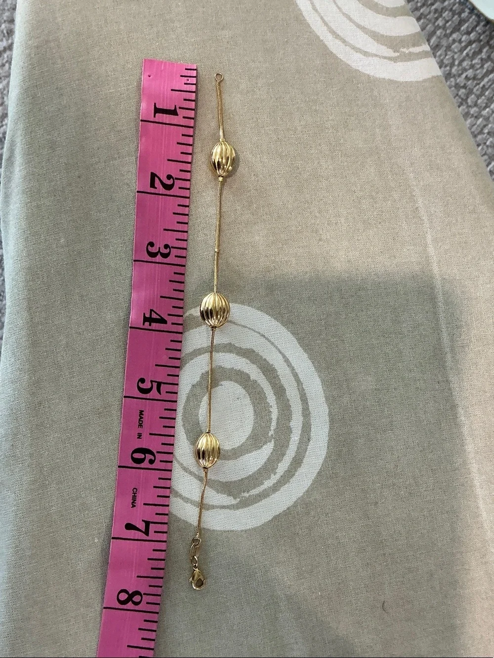 Gold Bead Link Bracelet - Women's Jewelry